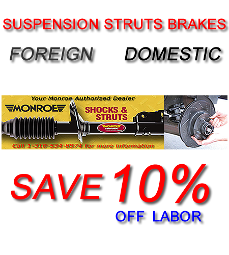 Honda Acura Strut Suspension Brakes Replacement Torrance